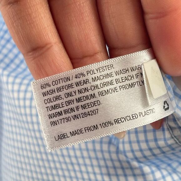 Cat & Jack Boys Blue White Checkered Long Sleeve Button Down Shirt Medium 8/10 - Picture 7 of 10